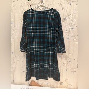 R&K Teal and Black Checkered Top